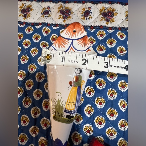 Vintage Quimper Hand Painted Hanging Flower Vase - Picture 4 of 5